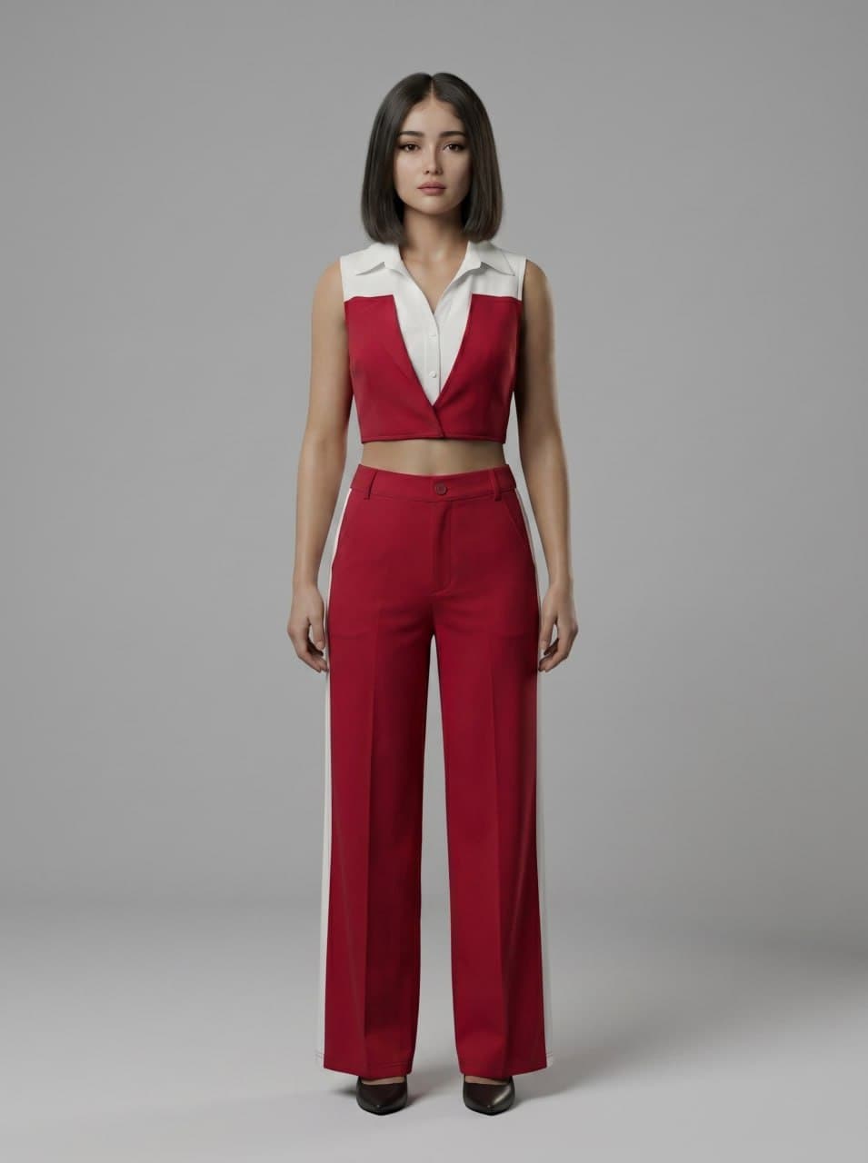 AI-generated product photography for Female Suit Cloth Imagery, a studio-quality shot created without a camera